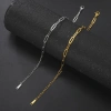 European and American jewelry, stainless steel flat and long paper clips, chain bracelets, gold ladies' simple and individual jewelry wholesale, titanium steel Item Picture